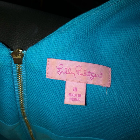 Lilly Pulitzer Turquoise with Coral details Dress - Picture 4 of 5